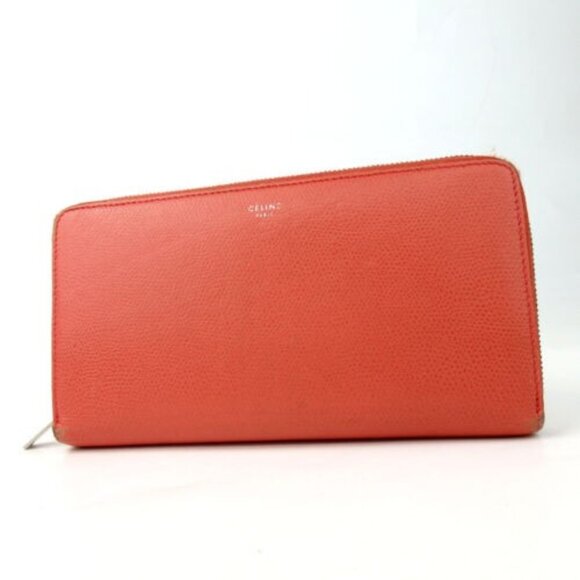 Authentic CELINE S-TN-0198 Zip around purse leather [Used] - Picture 1 of 1